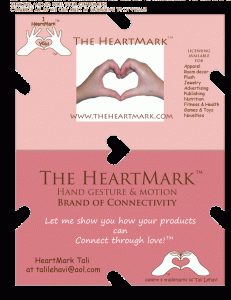 advertisement from May 2009 offering the heart hand gesture for licensing